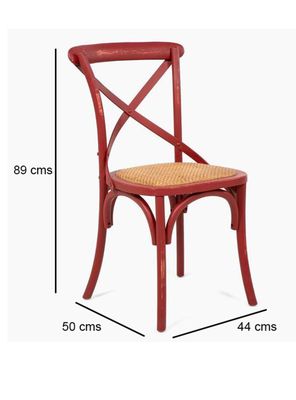 Imagen 2 del producto Kit 4 Sillas Retro Rojo