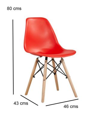Imagen 2 del producto Kit 6 Sillas Badem Rojo