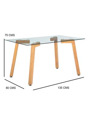 Imagen 2 del producto Juego Comedor Jockey Natural + 6 Sillas Cross