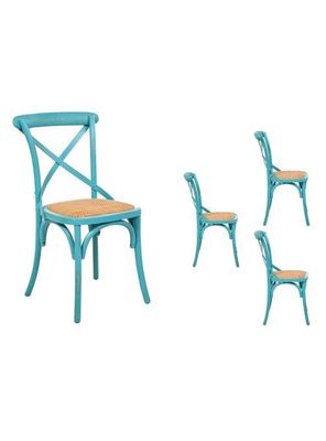 Kit 4 Sillas Retro Turquesa