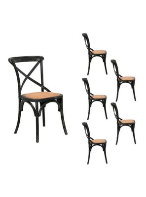 Imagen 1 del producto Set 6 Sillas Retro Negro