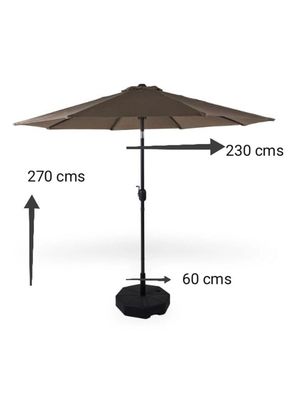 Imagen 2 del producto Quitasol Venecia 8 Varil Taupe