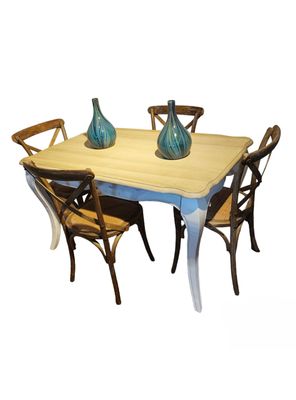 Comedor Vittoria Blanco + 4 Sillas Albayalde