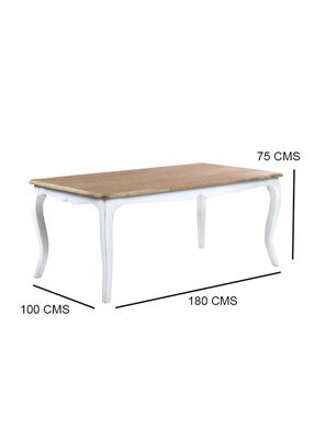 Imagen 2 del producto Comedor Vitoria Blanco + 8 Sillas Retro Albayalde