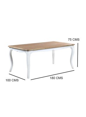 Imagen 2 del producto Comedor Vittoria Blanco + 6 Sillas Retro Blanca