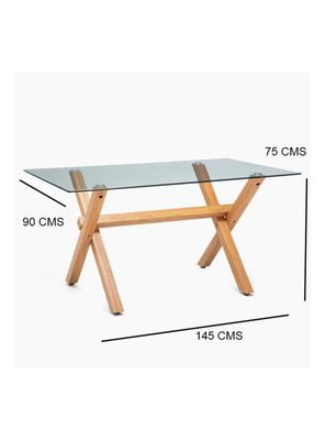 Imagen 2 del producto Juego de Comedor Cross Natural + 6 Sillas