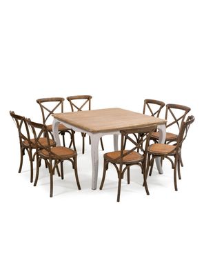 Comedor Vittoria Blanco + 8 Sillas