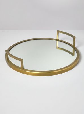 Bandeja Redonda Dorada 35 cm