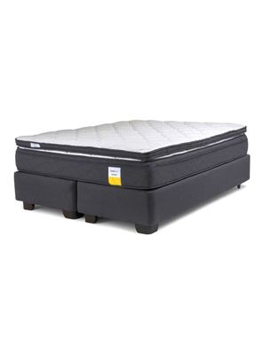Cama Americana Eurotop 2 Plazas Plus Base Dividida + Topper
