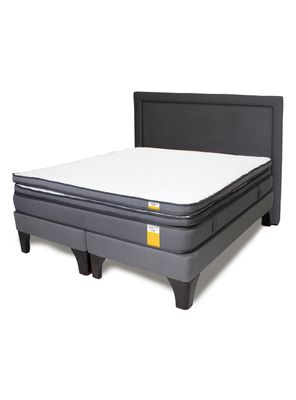 Cama Europea Full + Topper + Respaldo
