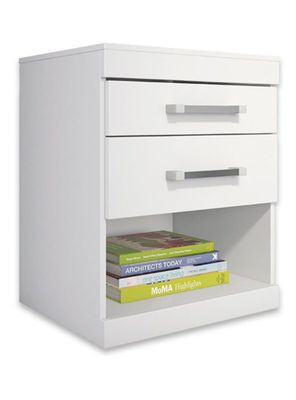 Velador Star 2 Cajones Blanco