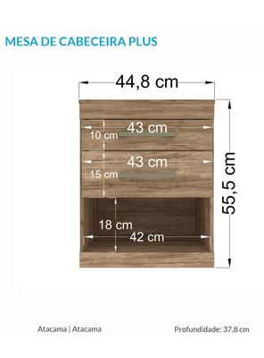 Imagen 2 del producto Velador Star 2 Cajones Blanco