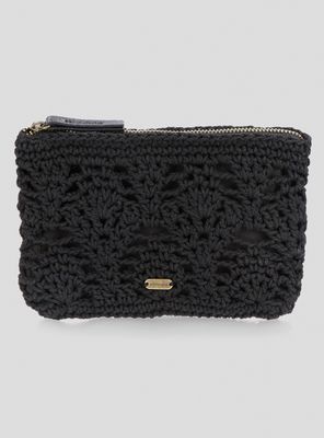 Billetera Tejida Encaje Floral