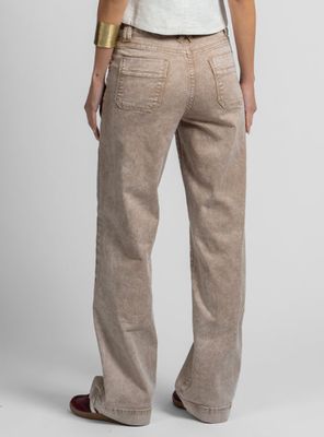 Imagen 2 del producto Jeans Recto Tiro Alto Franca Beige