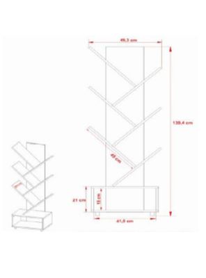 Imagen 2 del producto Estante Librero Alto Repisa Diagonal E MDP