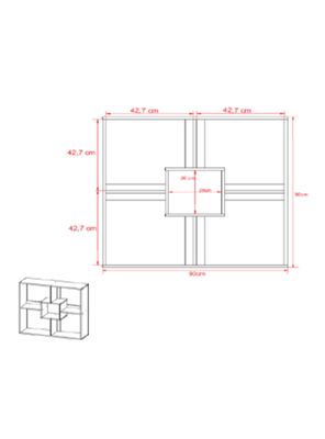 Imagen 2 del producto Repisa Estante Librero Deco Mural Pa MDP