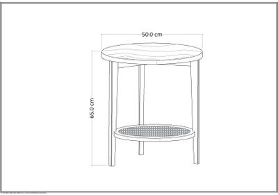 Imagen 2 del producto Mesa Lateral Junco Lumz 50 cm