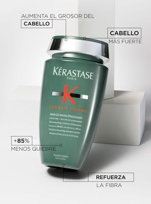 Imagen 2 del producto Shampoo Potenciador Anti-Caída Cabello Frágil Bain De Masse Épaississant Genesis Homme 250ml