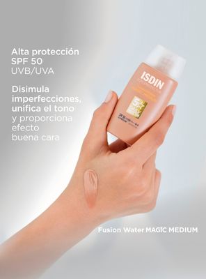Imagen 2 del producto Isdin Fotoprotector Fusion Water Magic Color Medium Spf50 50 ml