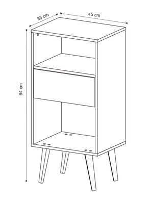 Imagen 2 del producto Estante E 1 Cajón Blanco