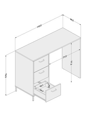 Imagen 2 del producto Escritorio Elora 3 Cajones