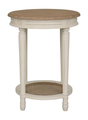 Imagen 2 del producto Mesa Lateral Helena Junco Redonda 50 cm Blanco