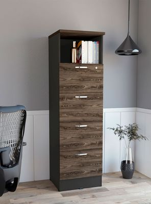 Archivador 4 Cajones Alto + 1 Repisa Home Office
