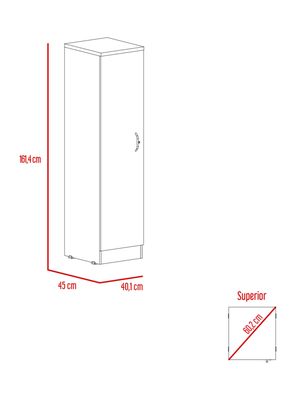 Imagen 2 del producto Biblioteca 1 Puerta Home Office Negro Soft-Coñac