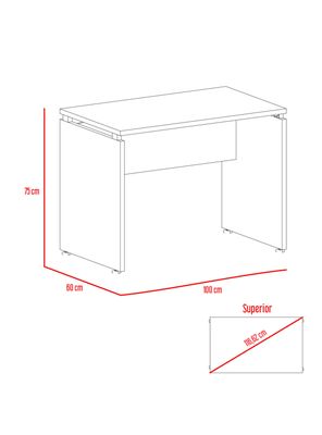 Imagen 2 del producto Mesa Escritorio M-100 Home Office Negro Soft-Coñac