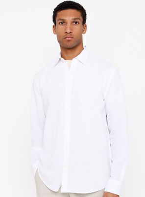 Cortefiel Camisa Lino Algodón Liso
