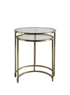 Imagen 2 del producto Mesa Lateral Nido Gold Glass