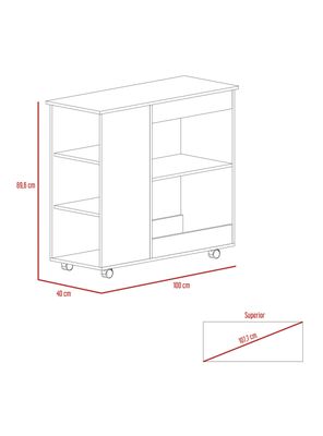 Imagen 2 del producto Mesón de Cocina Bi-Color Blanco-Duna 2R