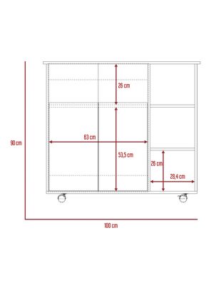 Imagen 2 del producto Mesón de Cocina Bicolor Blanco-Duna 2P 4R