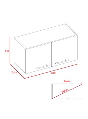 Imagen 2 del producto Mueble Sobre Campana 2 Puertas Manchester Wengue