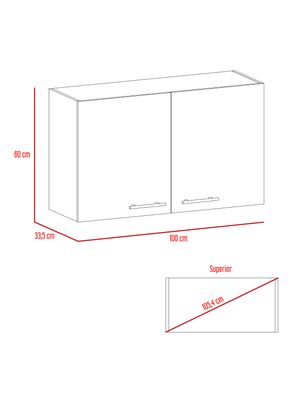Imagen 2 del producto Mueble Aéreo 2 Puertas Manchester Wengue