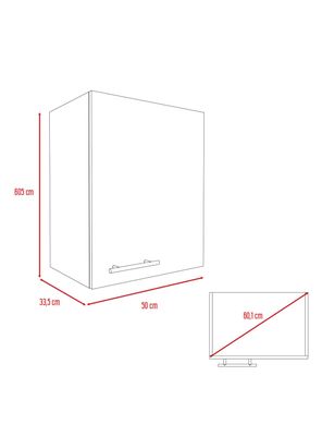 Imagen 2 del producto Mueble Aéreo Puerta Derecha Manchester Wengue