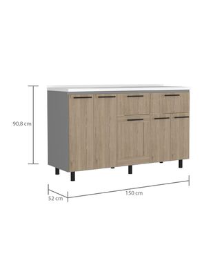 Imagen 2 del producto Módulo Inferior 150 Kitchen Hasselt con Lavaplatos