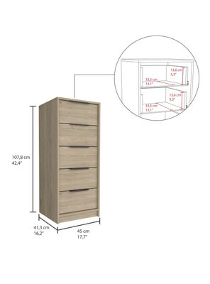 Imagen 2 del producto Cómoda Kaia 5 Cajones Caramelo-Wengue