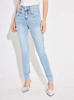 Jeans Push Up 2 Botones Rebeca con Tachas