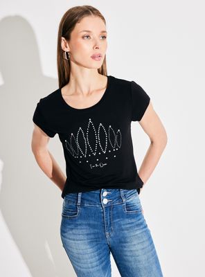 Polera Básica Ajustada Prints Brillantes o Full Print