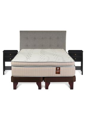 Imagen 2 del producto Cama Europea Máximo Cobre Súper King + Respaldo Design Gris + Velador Rover