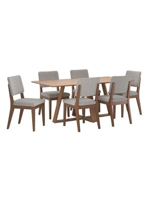 Juego de Comedor Avena + 6 Sillas Ella Alpha