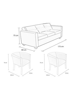 Imagen 2 del producto Juego de Living Giorgio Lino 5C
