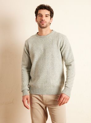Sweater Cuello Redondo Multicolor Delgado