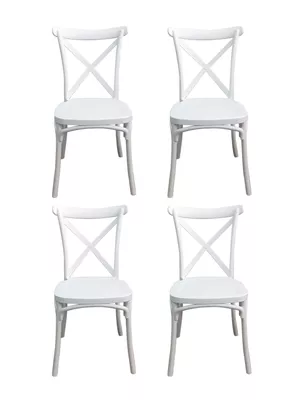 Pack de 4 Sillas Comedor Stack Negro