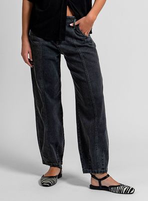 Imagen 1 del producto Jeans Baggy Tiro Alto Maria Gris