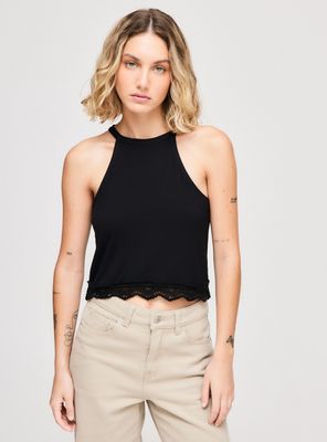 Polera Halter Bordados
