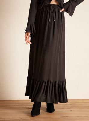 Falda Larga Maxi de Lino