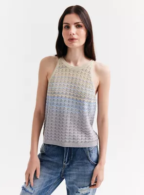 Polera Top Halter Lurex