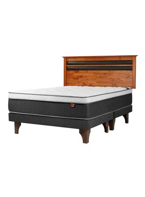 Cama Europea Everest Cobre King Respaldo Mallorca